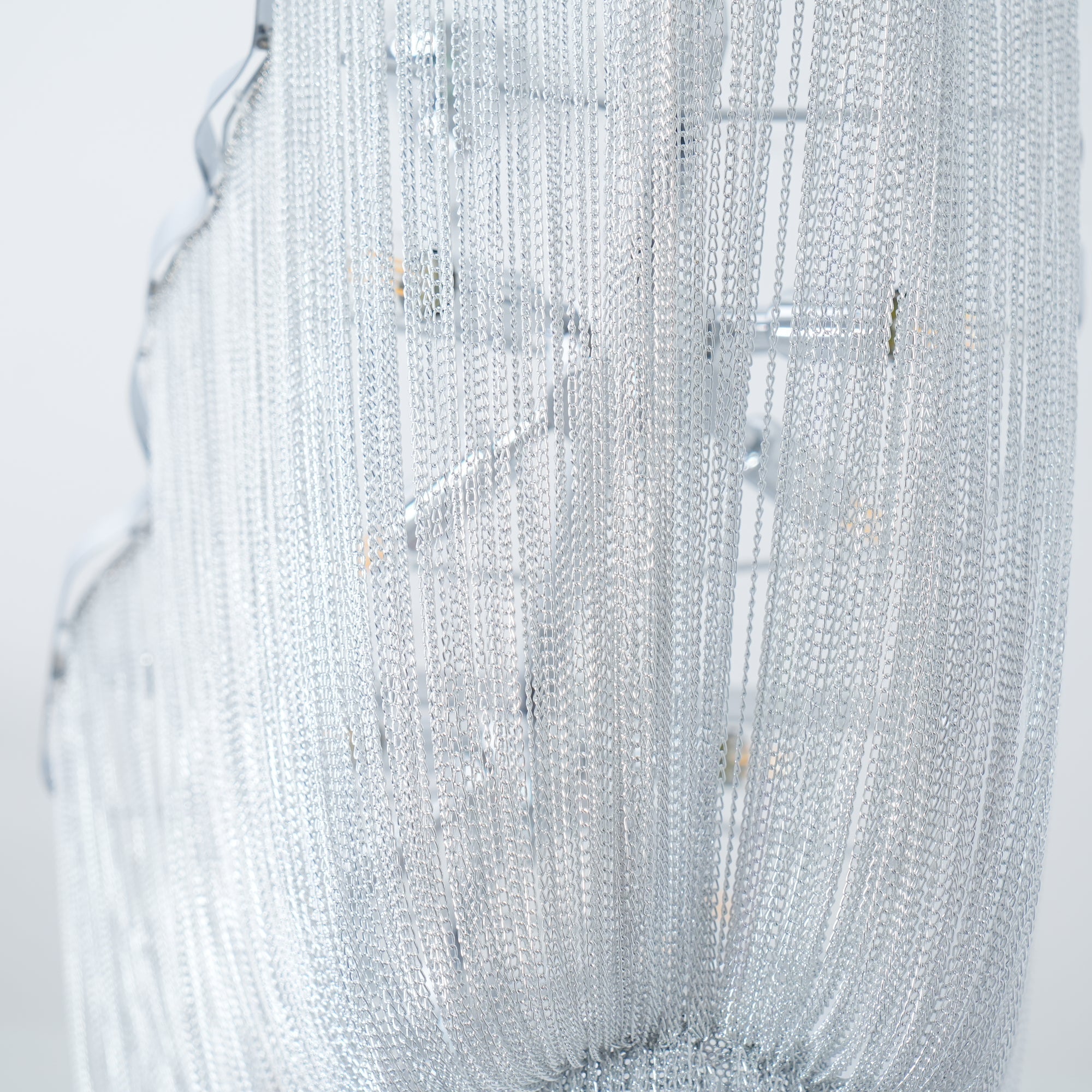 Lustra Kronleuchter Aluminium Ketten Schimmernd Nickel-Letslighting