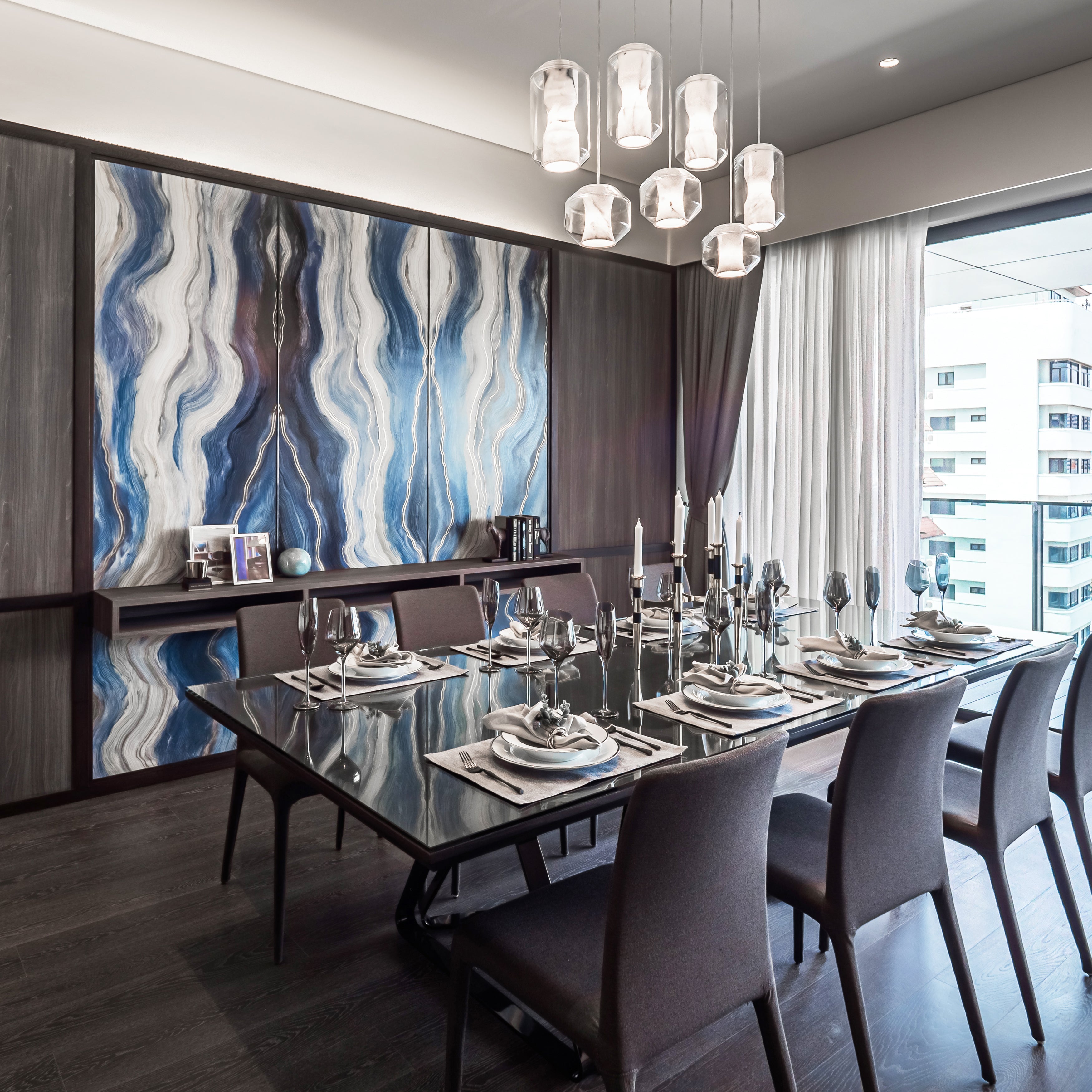 Allirila Modern Minimalist Alabaster Glass Pendant Lamp - Letslighting