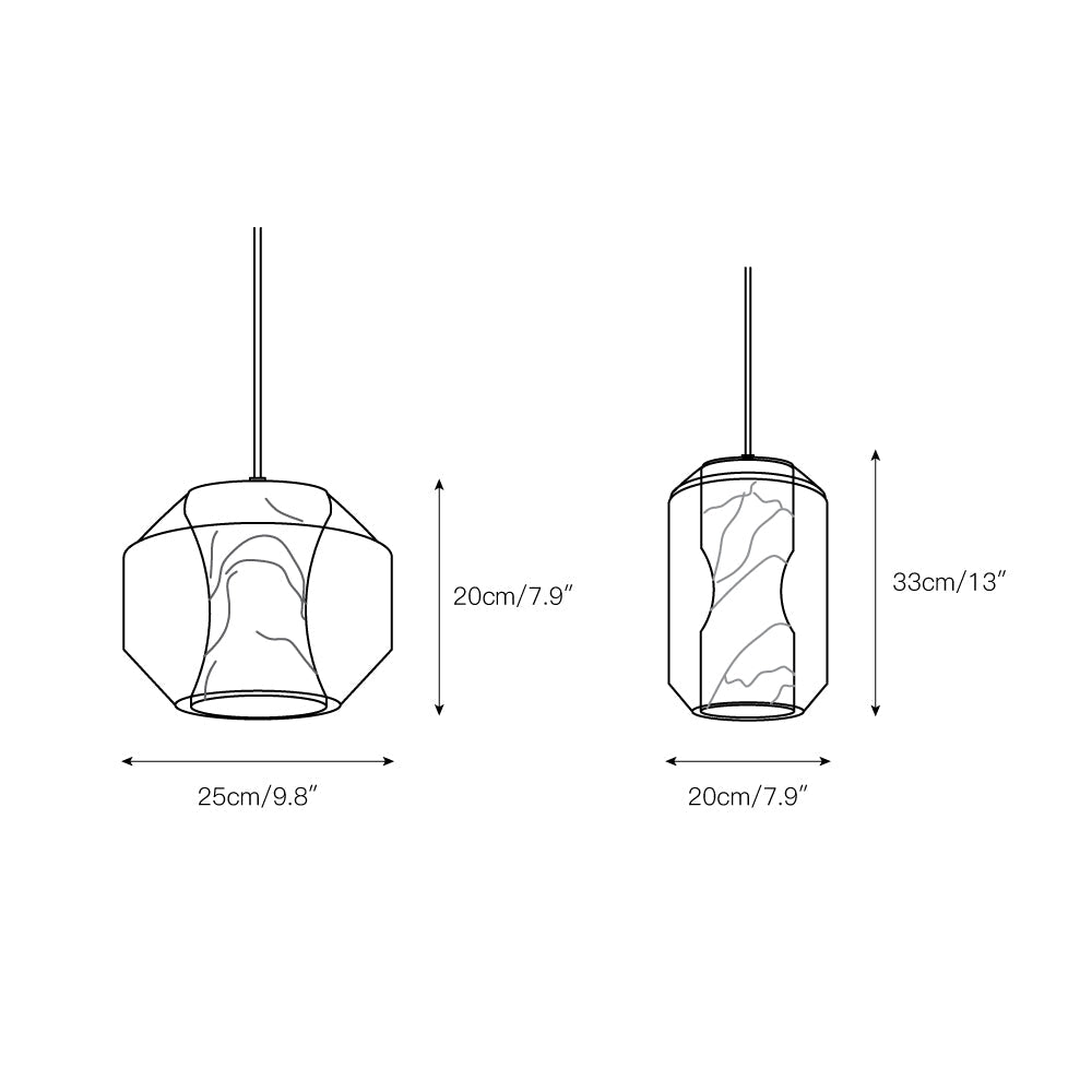 Allirila Modern Minimalist Alabaster Glass Pendant Lamp - Letslighting