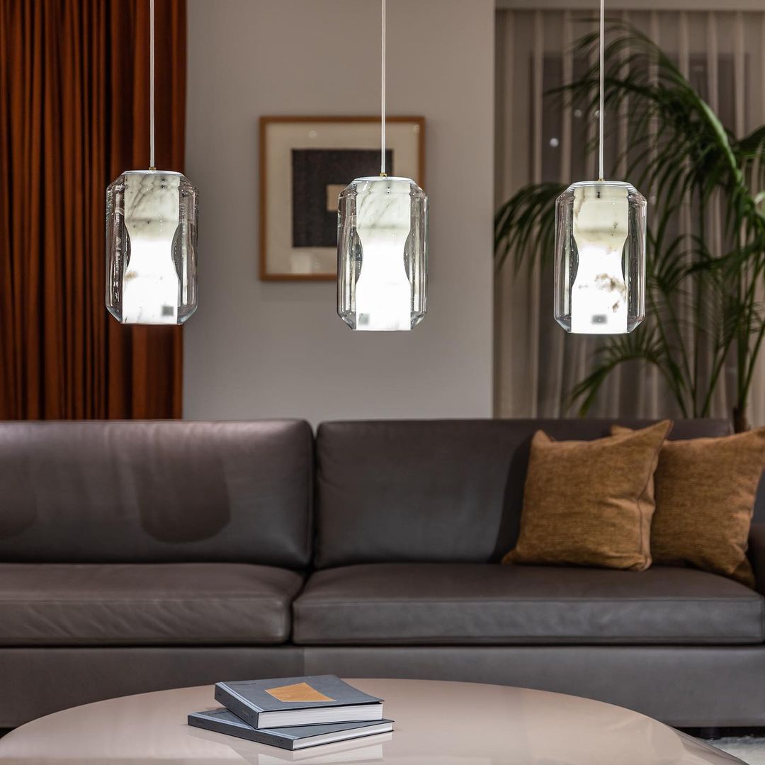 Allirila Modern Minimalist Alabaster Glass Pendant Lamp - Letslighting