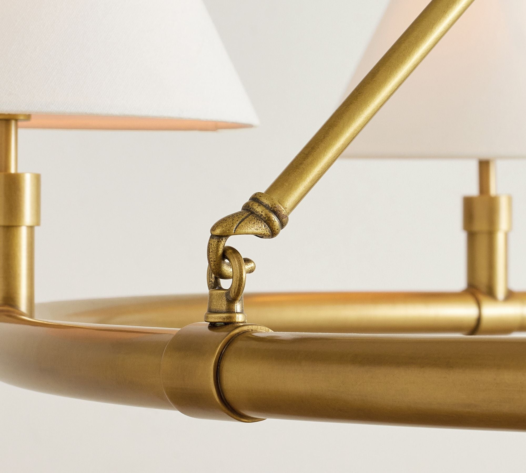 Lymara Vintage Industrieller Robert Stoff-Kronleuchter-Letslighting