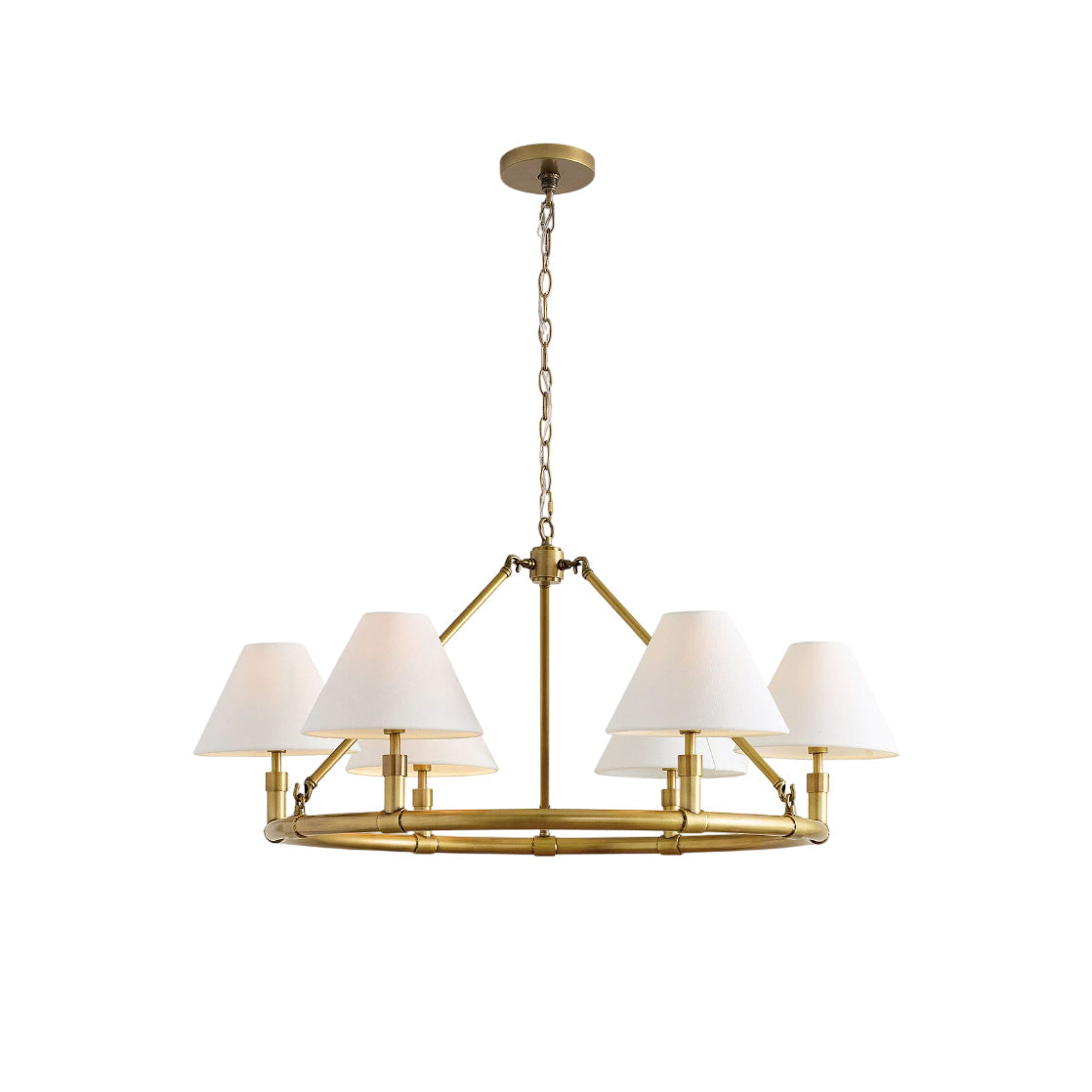 Lymara Vintage Industrieller Robert Stoff-Kronleuchter-Letslighting