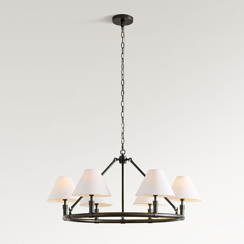 Lymara Vintage Industrieller Robert Stoff-Kronleuchter-Letslighting