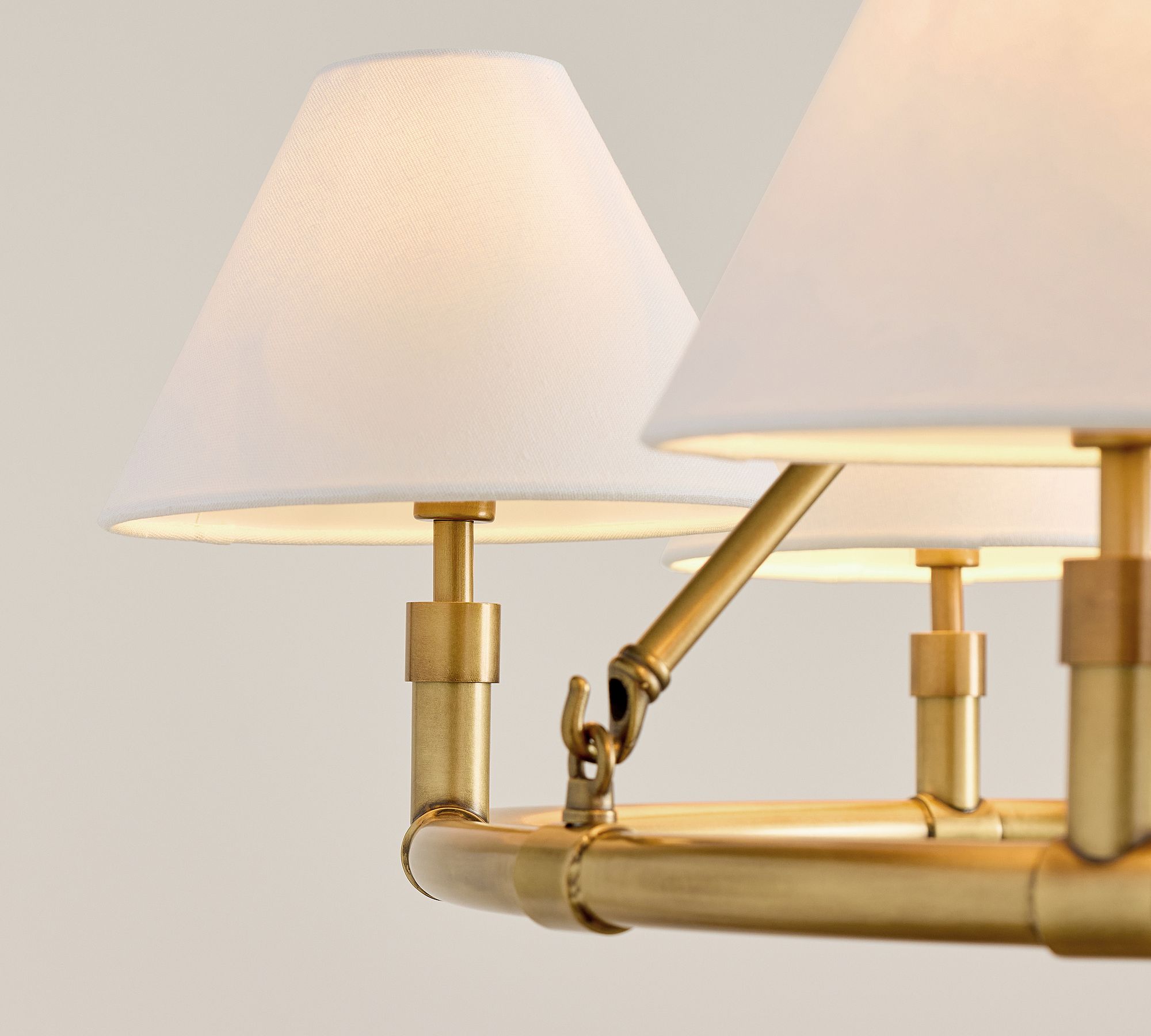 Lymara Vintage Industrieller Robert Stoff-Kronleuchter-Letslighting