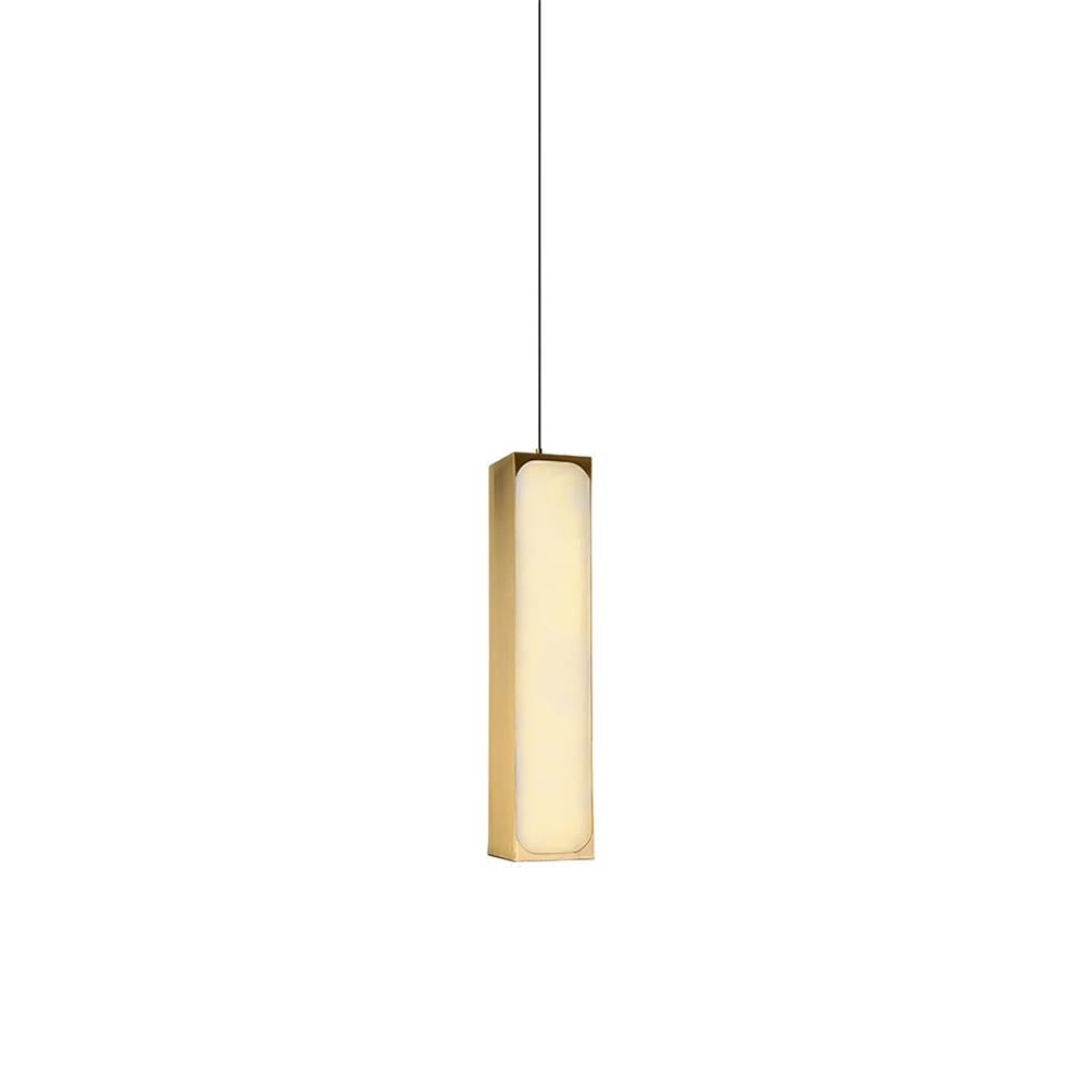 Gleam Modern Minimalist Brass Alabaster Pendant Light - Letslighting