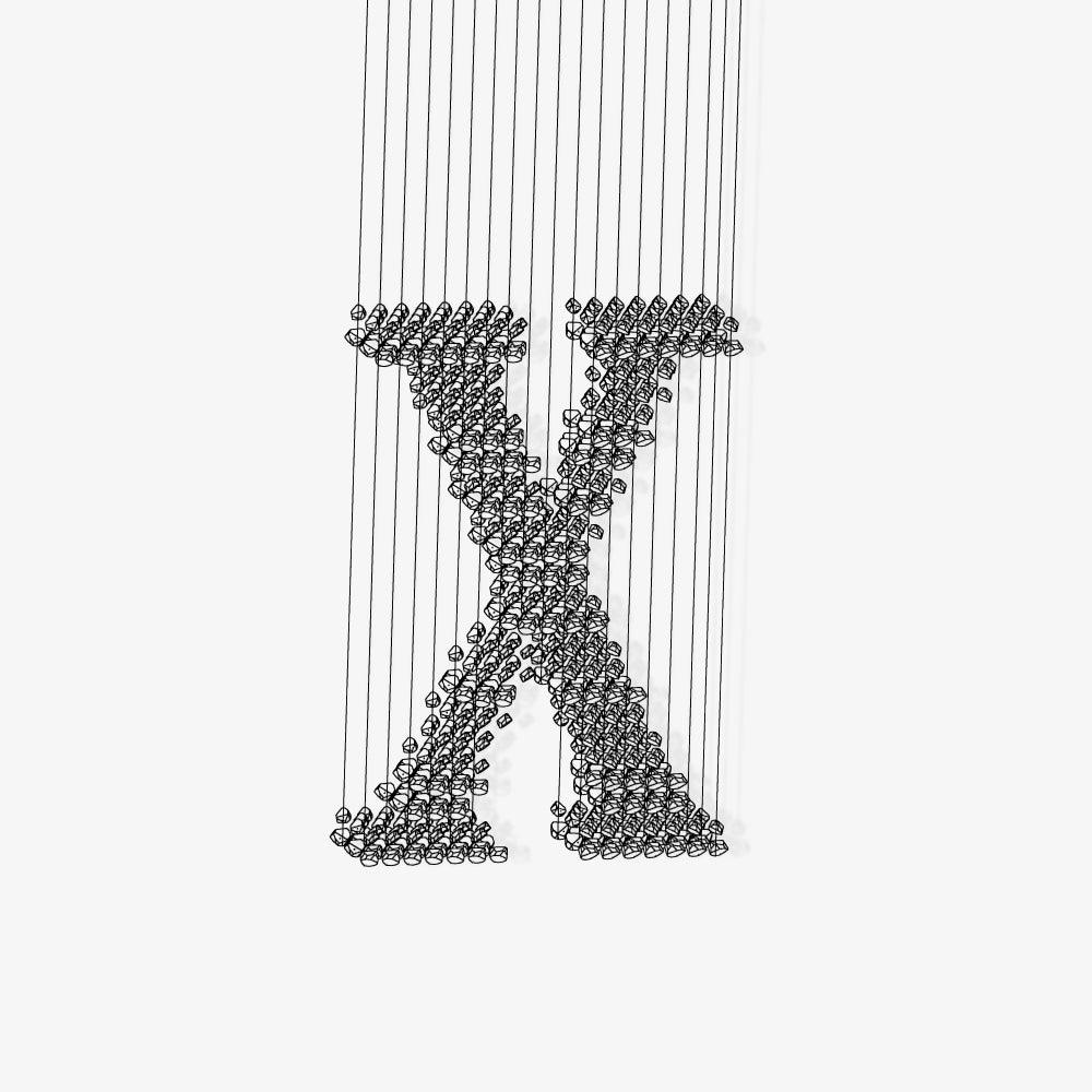 Arsilus Anthrazitfarbener Kaskaden-X-Kronleuchter-Letslighting