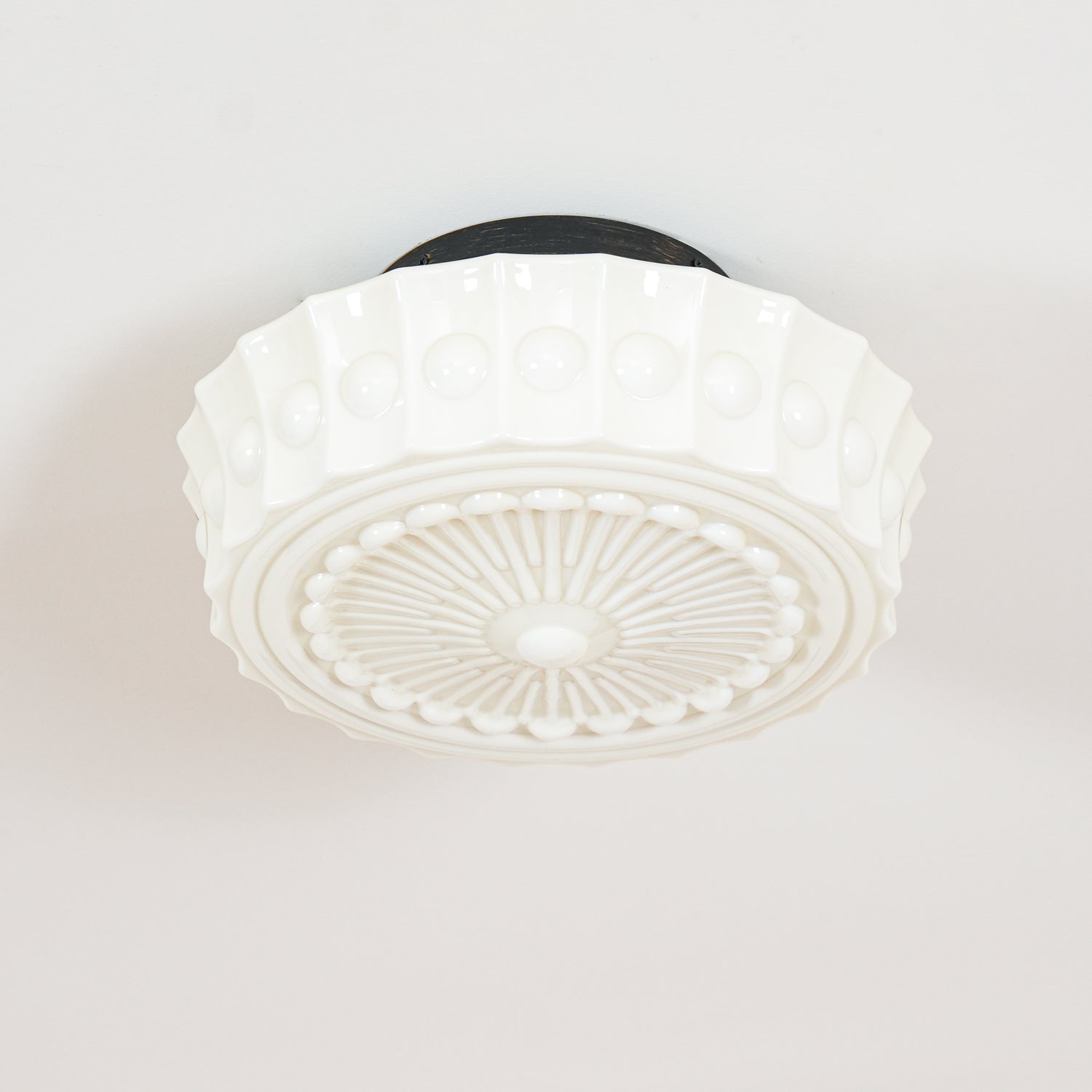 Solara Deckenleuchte Weiß Glas Floral-Letslighting