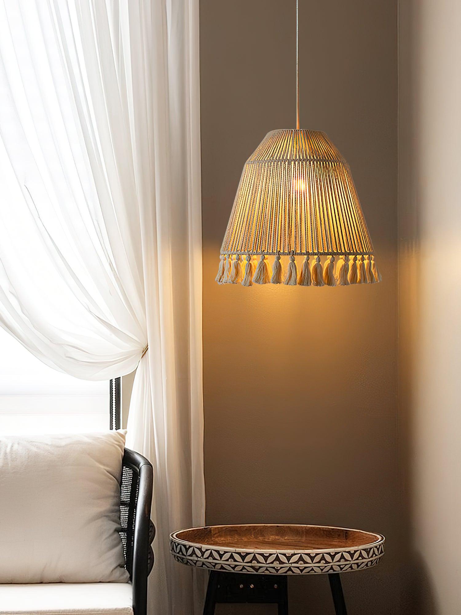 Alsolia Traditionelle Quasten-Seil-Anhängerlampe-Letslighting