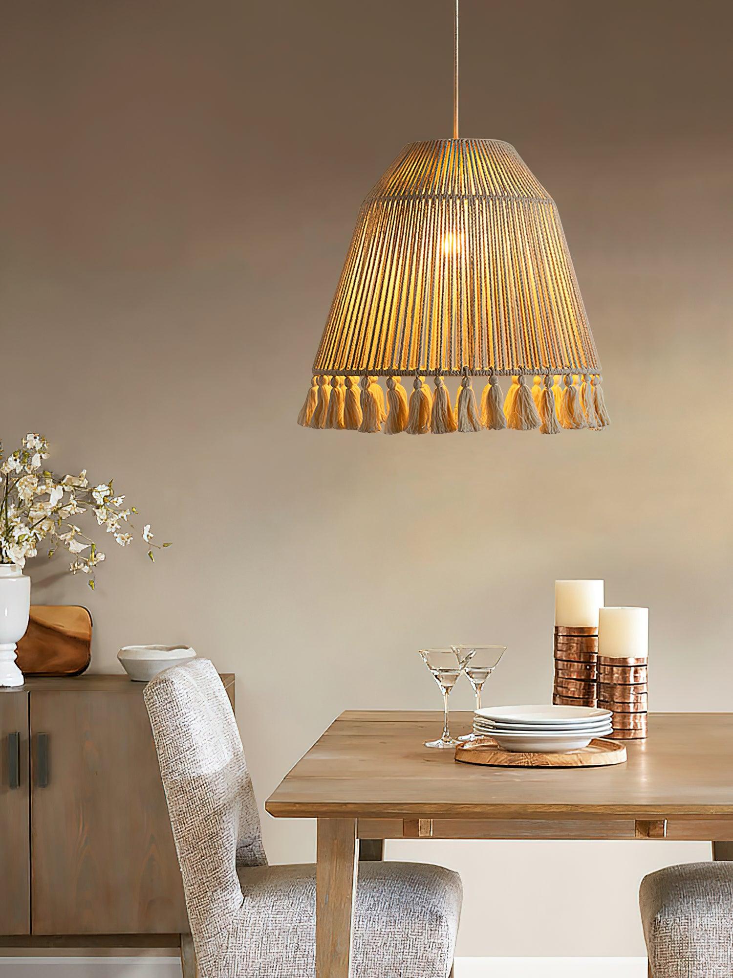 Alsolia Traditionelle Quasten-Seil-Anhängerlampe-Letslighting
