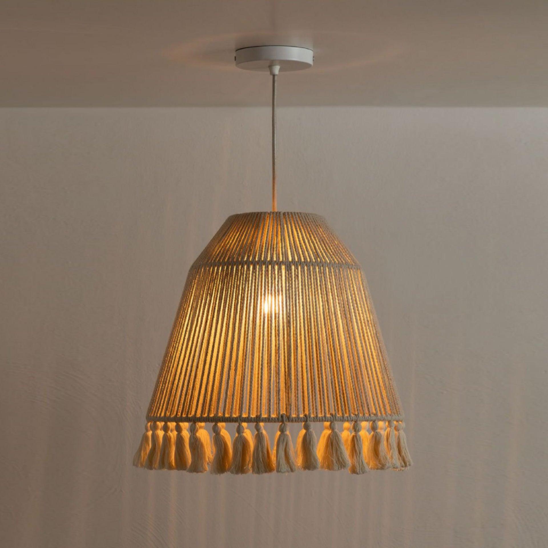 Alsolia Traditionelle Quasten-Seil-Anhängerlampe-Letslighting