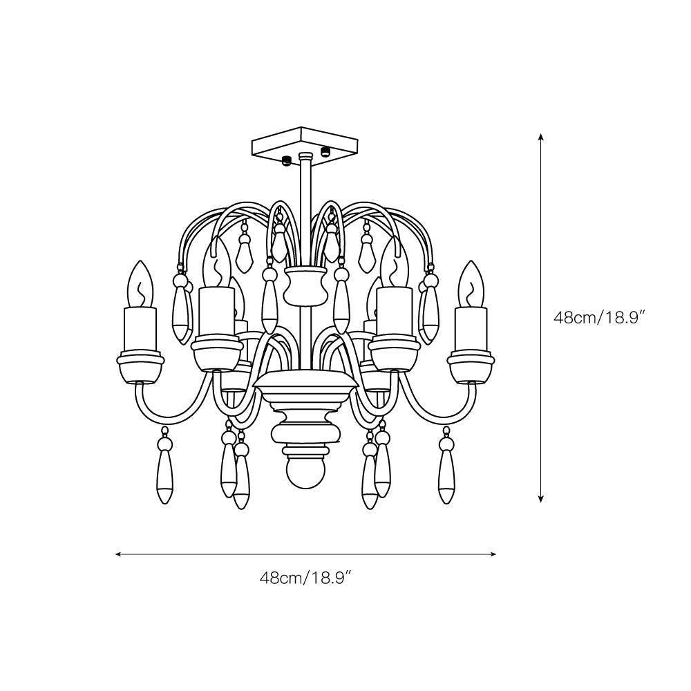 Niche Vintage Nobles Holzleuchter-Letslighting