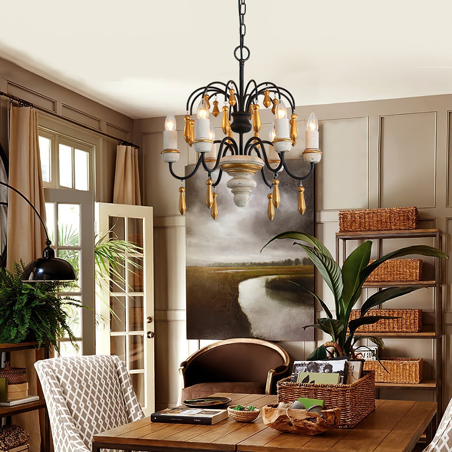 Niche Vintage Nobles Holzleuchter-Letslighting
