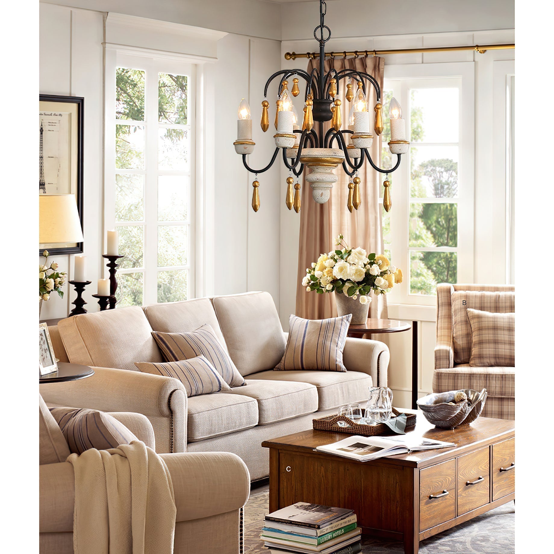Niche Vintage Nobles Holzleuchter-Letslighting