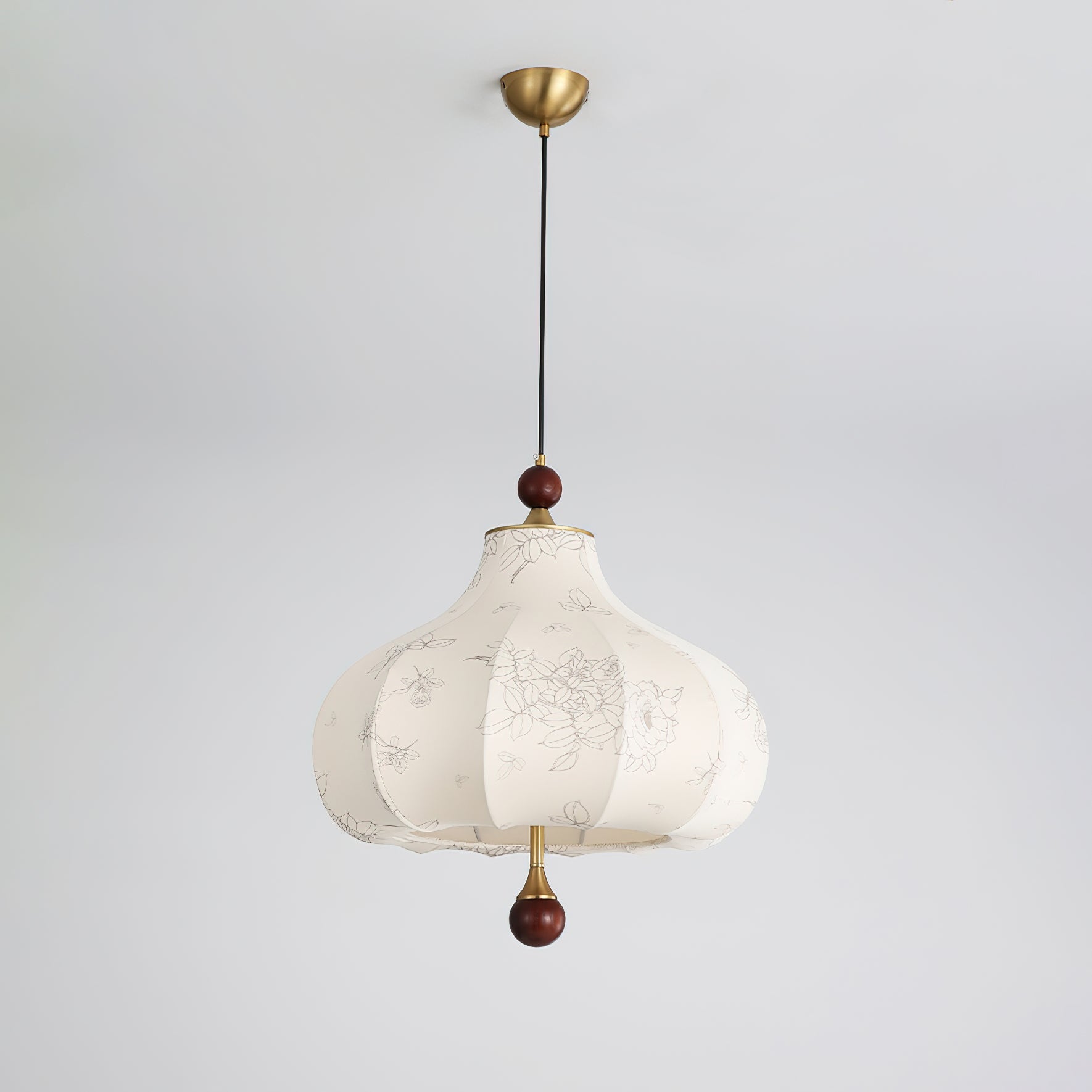 Petal Vintage-Holz-Pendelleuchte-Letslighting
