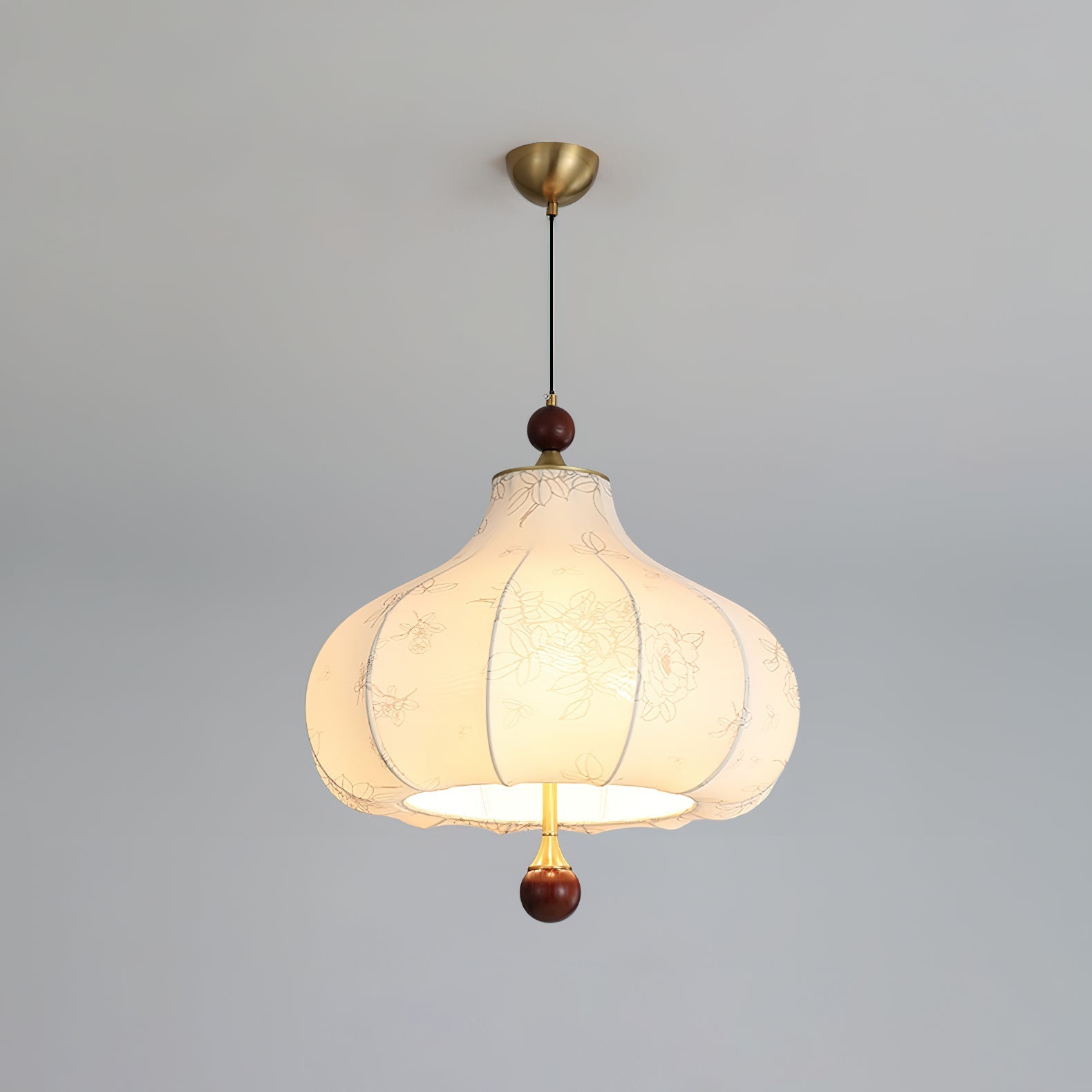 Petal Vintage-Holz-Pendelleuchte-Letslighting