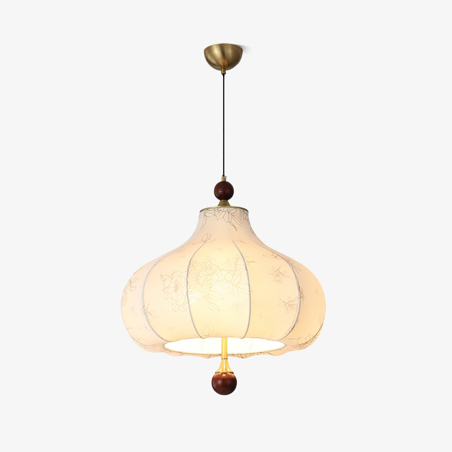Petal Vintage-Holz-Pendelleuchte-Letslighting