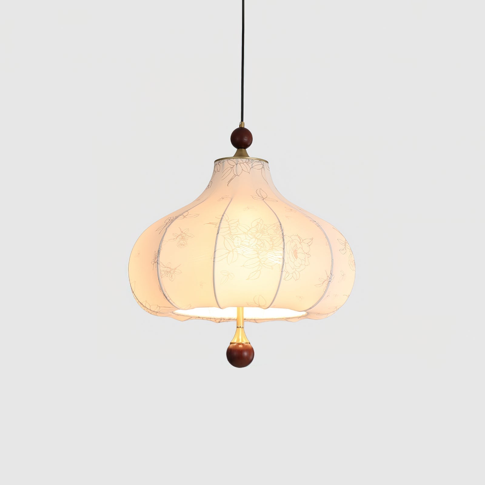 Petal Vintage-Holz-Pendelleuchte-Letslighting