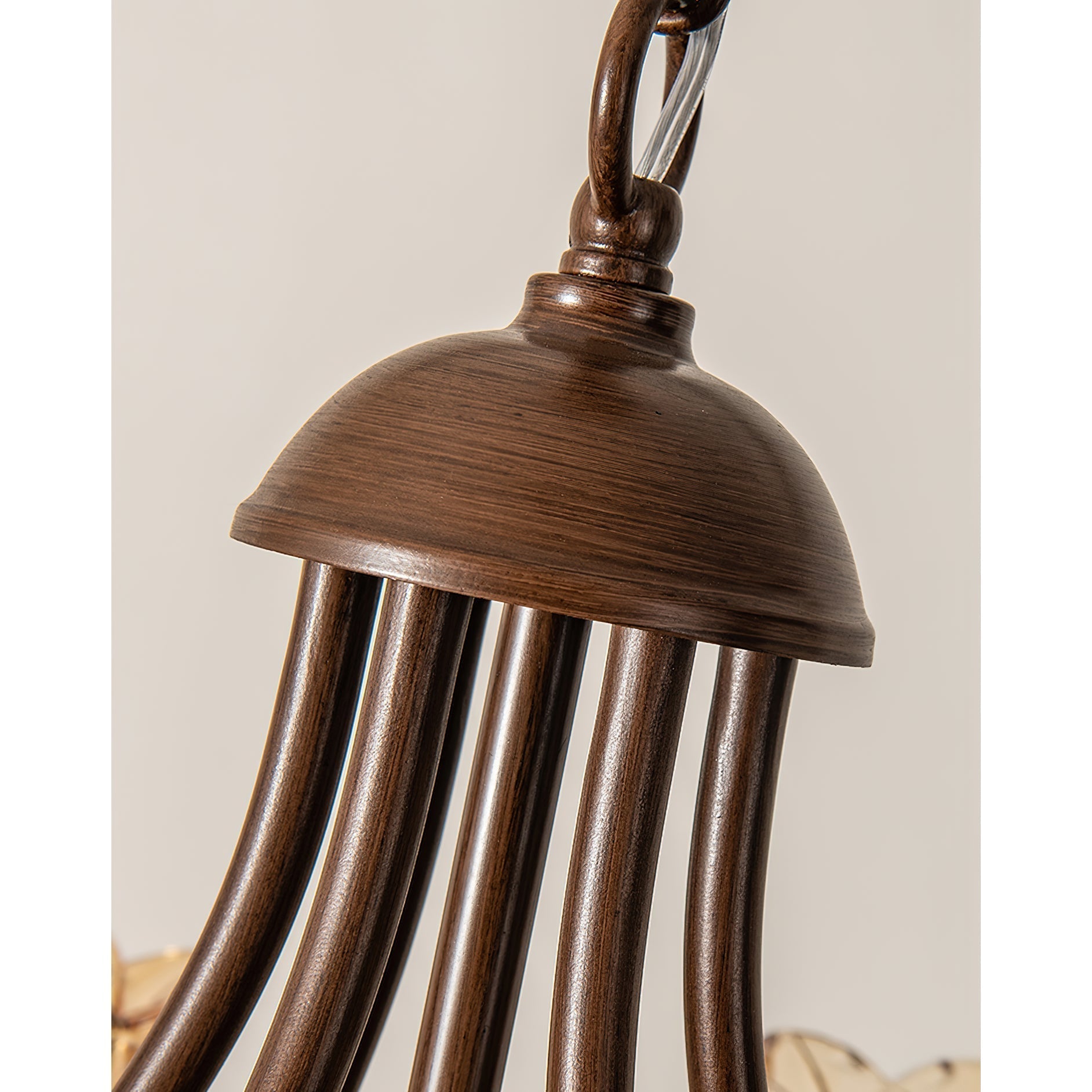Brume Vintage Industrieller Bernstein-Glas Kronleuchter-Letslighting
