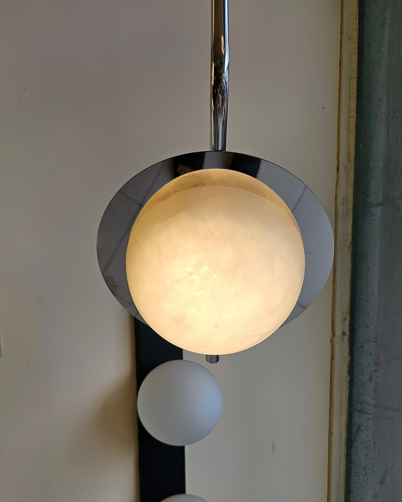 Ivvaros Chic Modern Minimalist LuminanceStainless Alabaster Pendant Light - Letslighting