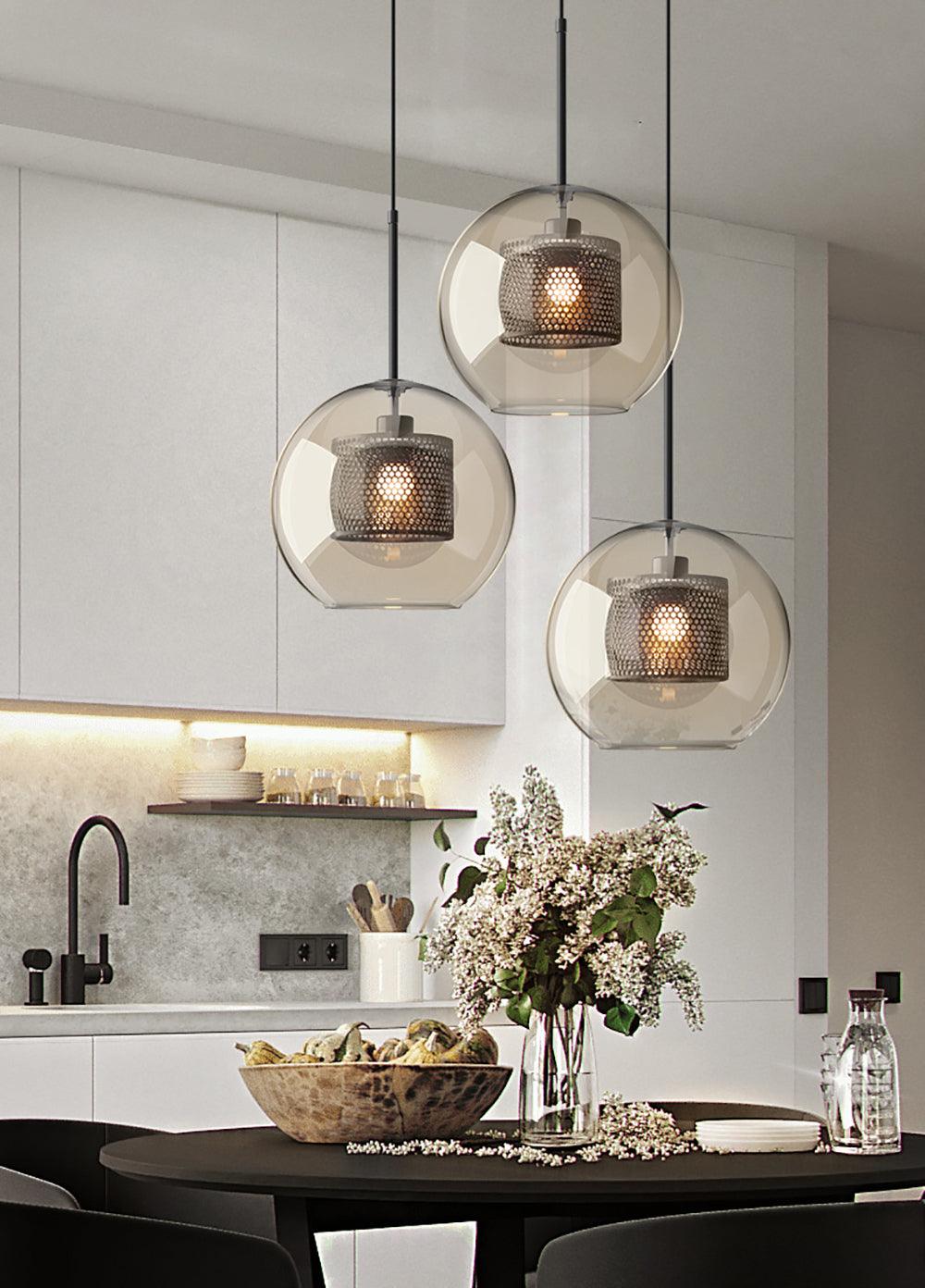 Lustra Pendelleuchte Lampe Chiswick Glas für Wohn Zimmer-Letslighting