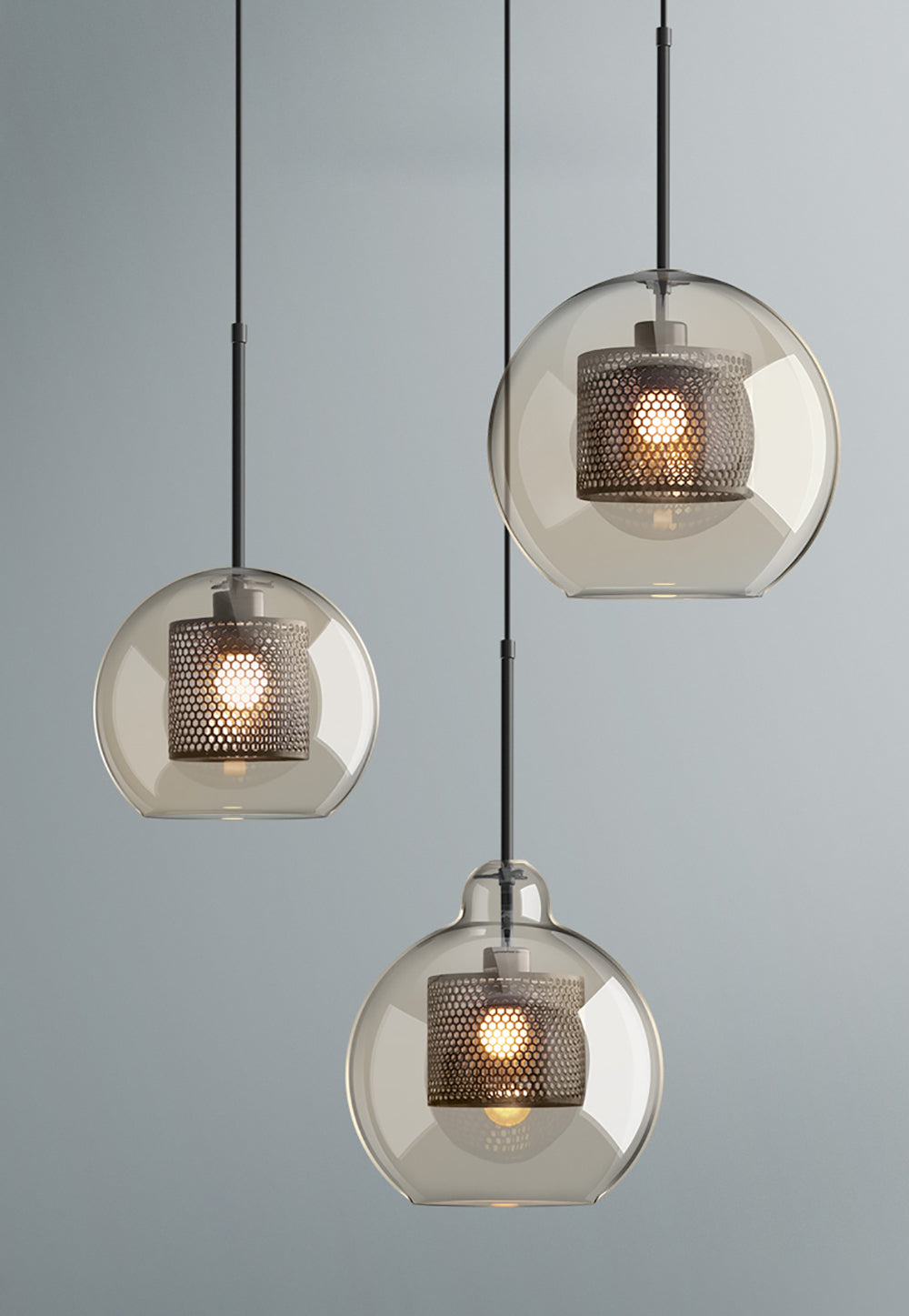 Lustra Pendelleuchte Lampe Chiswick Glas für Wohn Zimmer-Letslighting