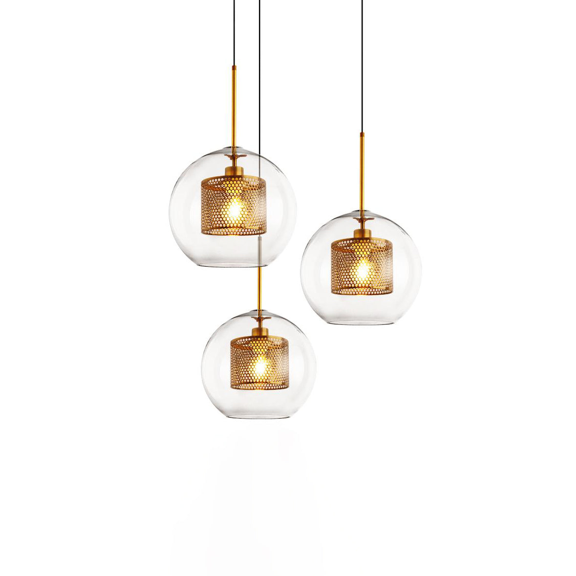 Lustra Pendelleuchte Lampe Chiswick Glas für Wohn Zimmer-Letslighting