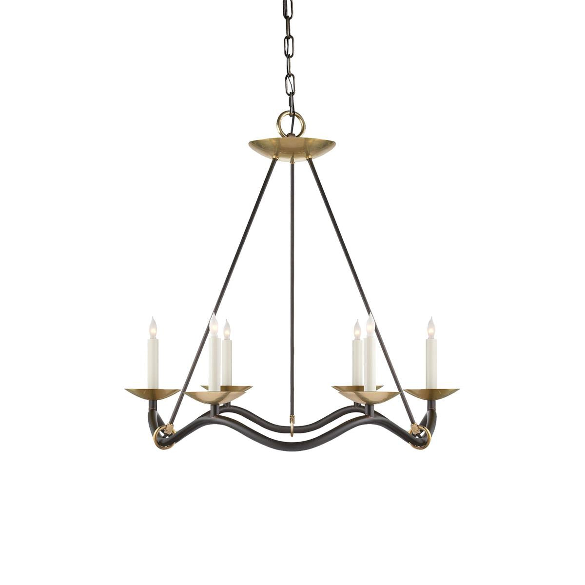 Shine Industrieller Vintage Kronleuchter aus Messing-Letslighting