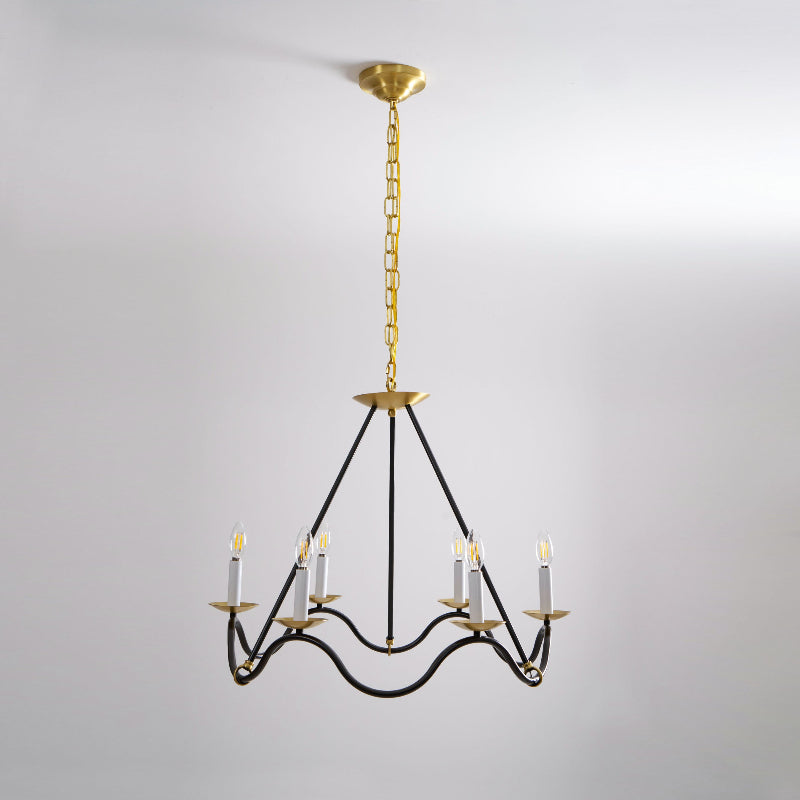 Shine Industrieller Vintage Kronleuchter aus Messing-Letslighting