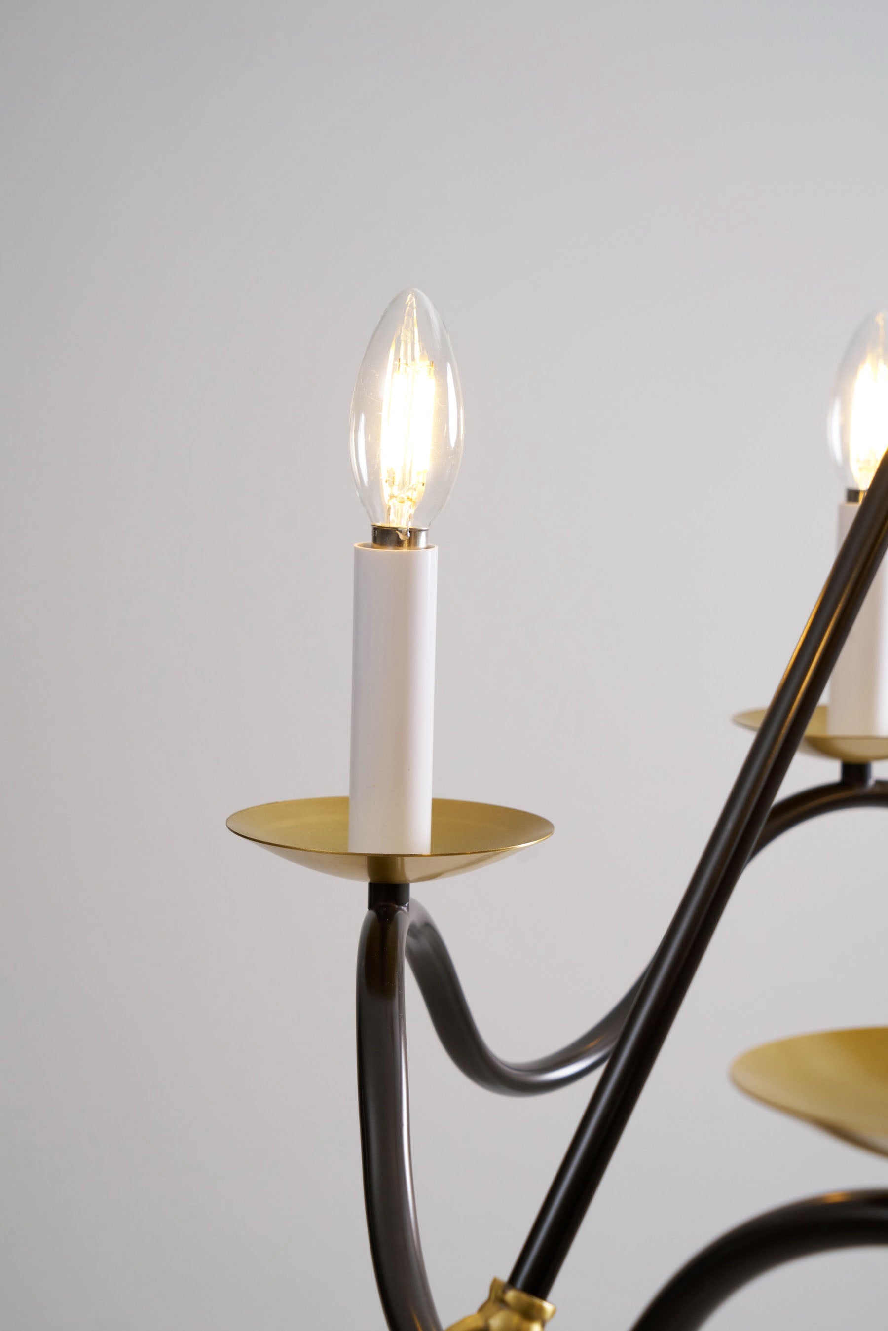 Shine Industrieller Vintage Kronleuchter aus Messing-Letslighting