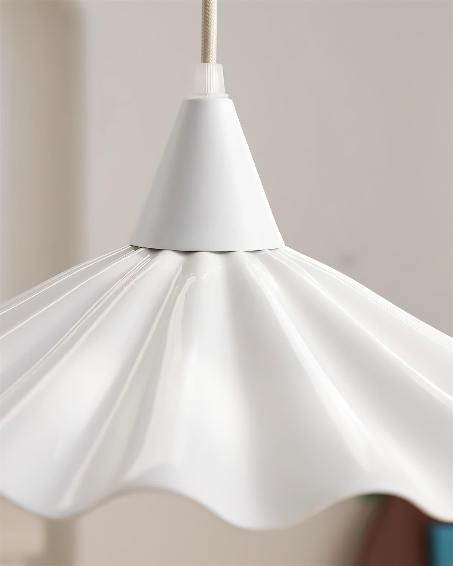 Rivora White Ceramic Pendant Light - Letslighting