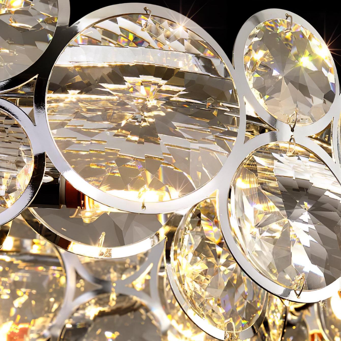 Cuthaiel Postmoderner Luxus Rund Chrom Kristall Kronleuchter-Letslighting