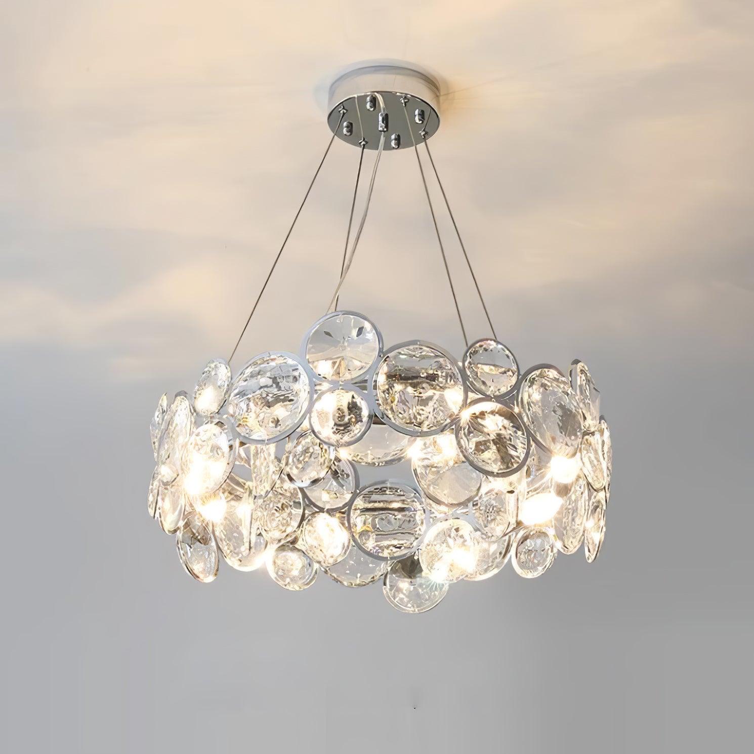 Cuthaiel Postmoderner Luxus Rund Chrom Kristall Kronleuchter-Letslighting
