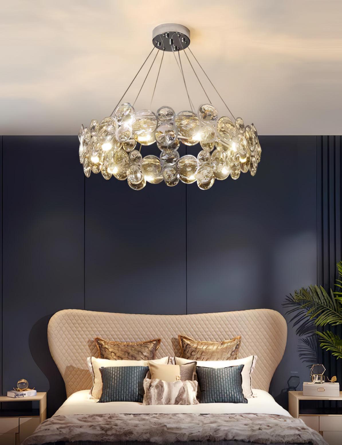 Cuthaiel Postmoderner Luxus Rund Chrom Kristall Kronleuchter-Letslighting