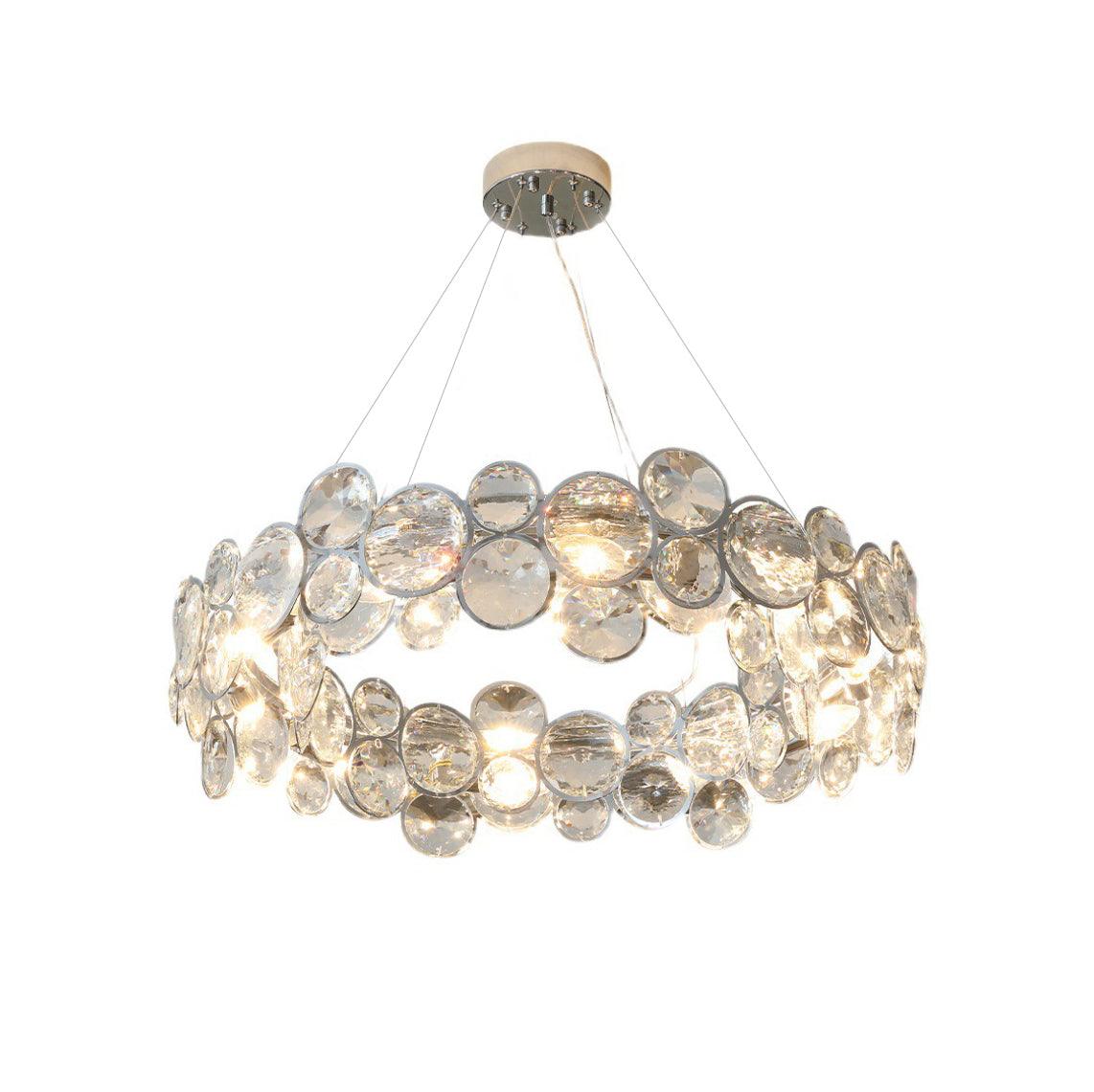 Cuthaiel Postmoderner Luxus Rund Chrom Kristall Kronleuchter-Letslighting