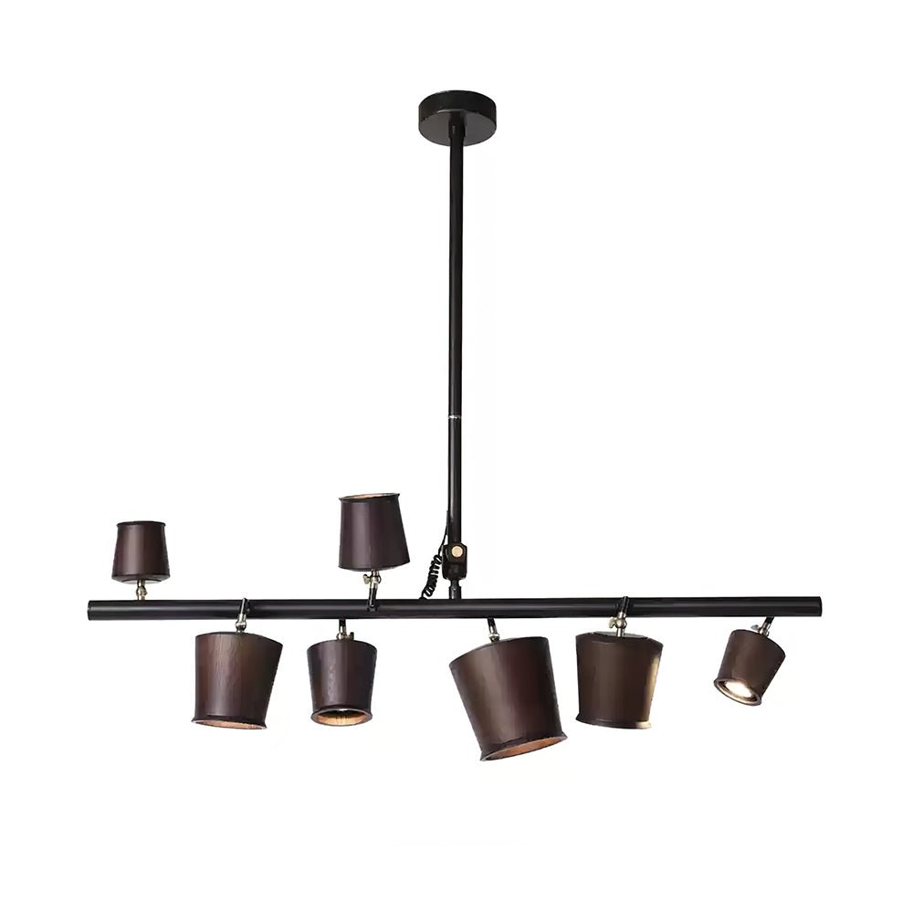 Avelira Rustikale Lineare Pendelleuchte aus Holzkugel-Letslighting