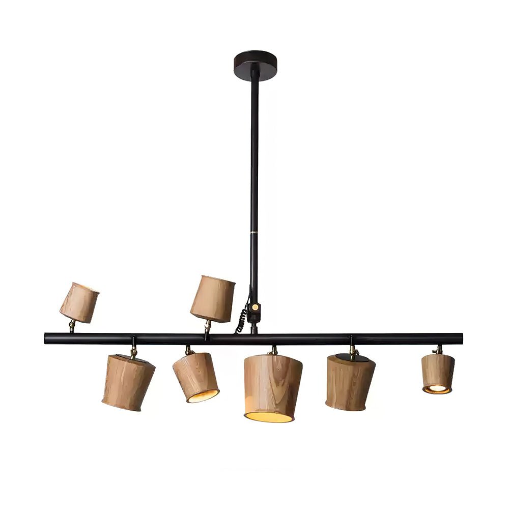 Avelira Rustikale Lineare Pendelleuchte aus Holzkugel-Letslighting
