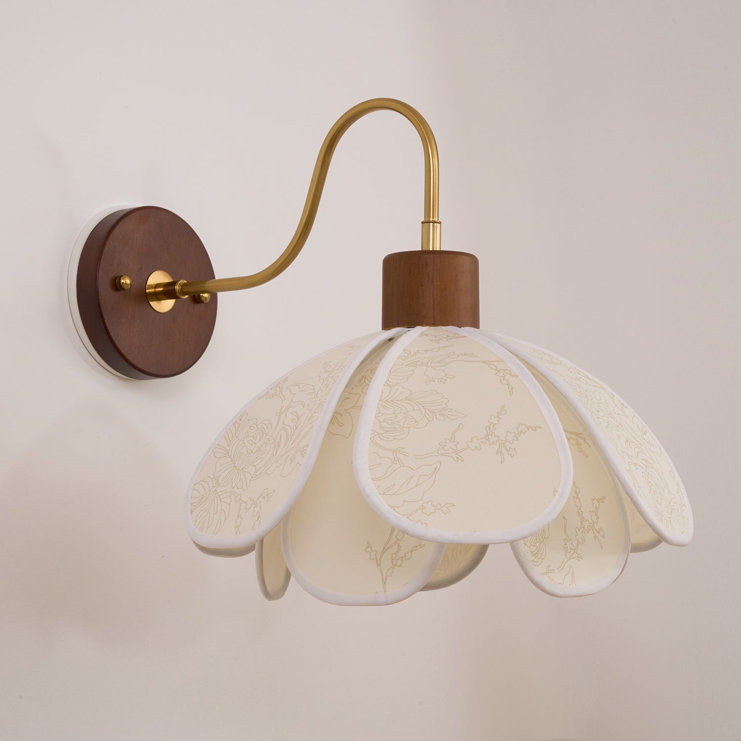 Florayne Vintage Floral Glass Wall Lamp - Letslighting