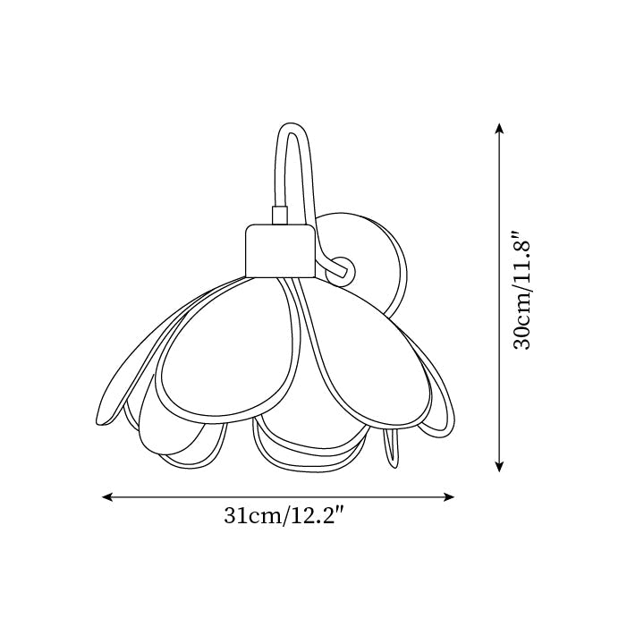 Florayne Vintage Floral Glass Wall Lamp - Letslighting