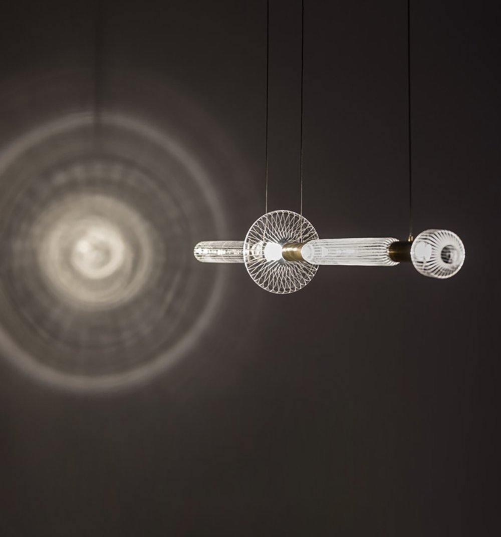 Solara Pendelleuchte Kristall Zylinder Cipher Modern-Letslighting