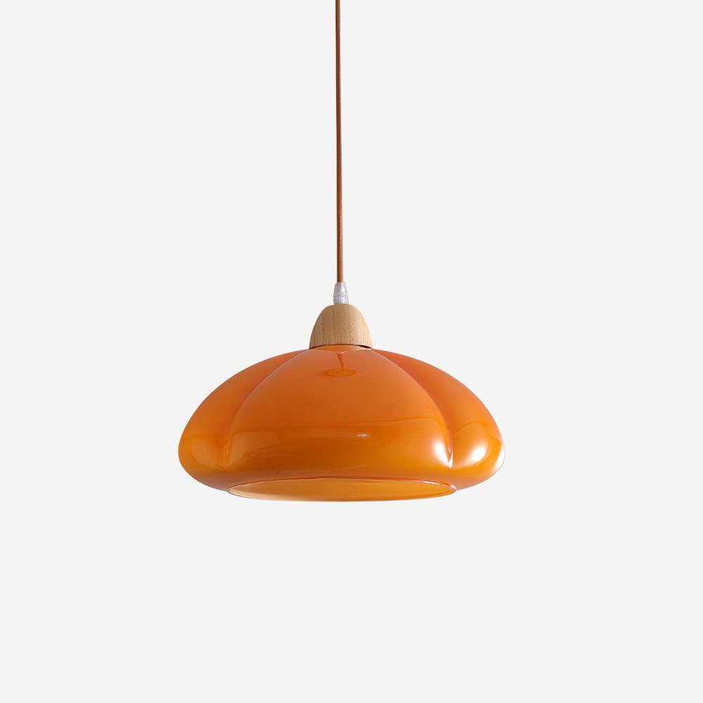 Pendelleuchte Abgerundeter Glasschirm Holzakzent Verspielt Modern-Letslighting