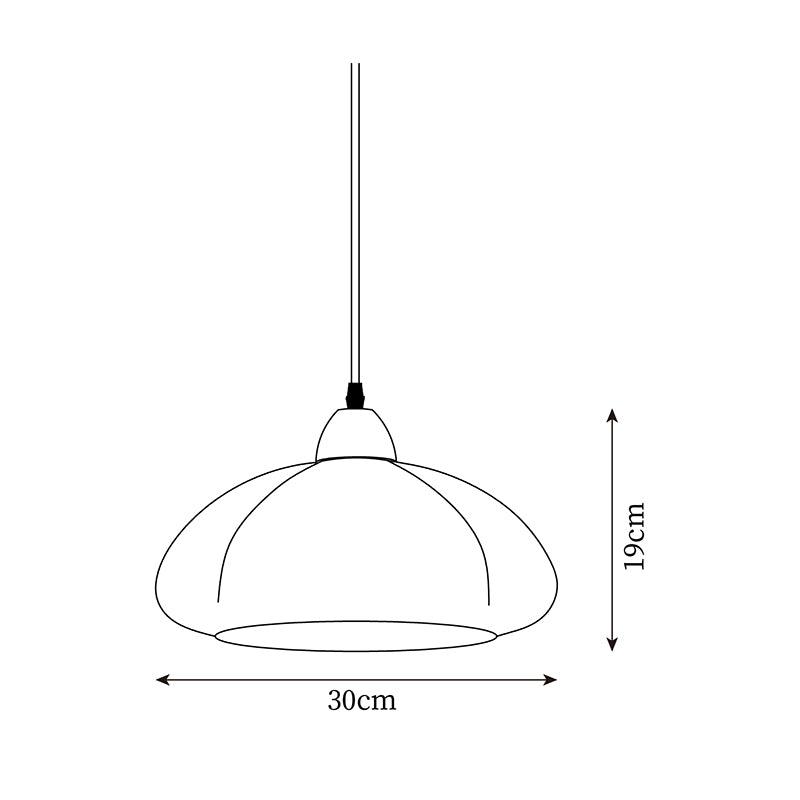 Pendelleuchte Abgerundeter Glasschirm Holzakzent Verspielt Modern-Letslighting