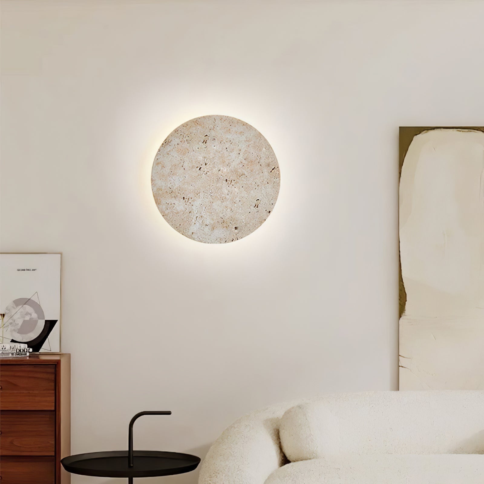Aurzoren Minimalist Travertine Wall Light - Neutralighting