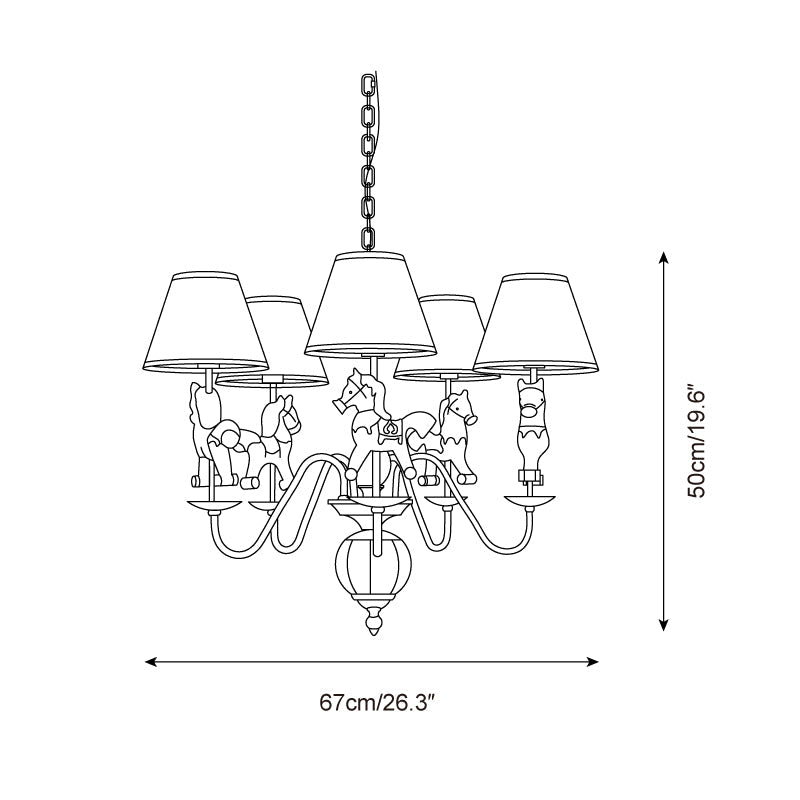 Delfio Vintage Kronleuchter aus Metall-Letslighting