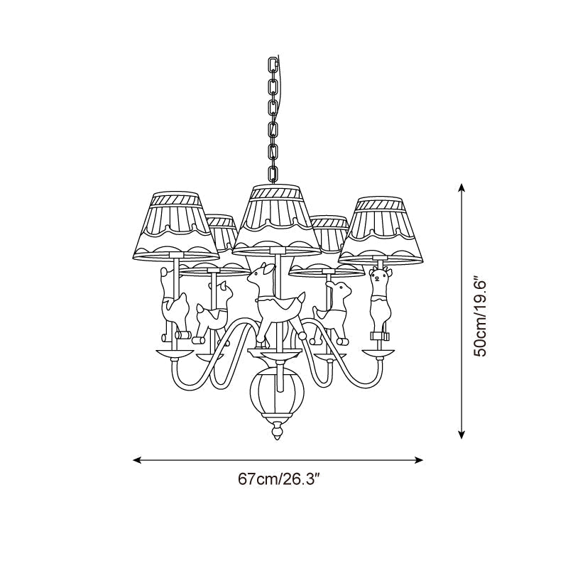 Delfio Vintage Kronleuchter aus Metall-Letslighting