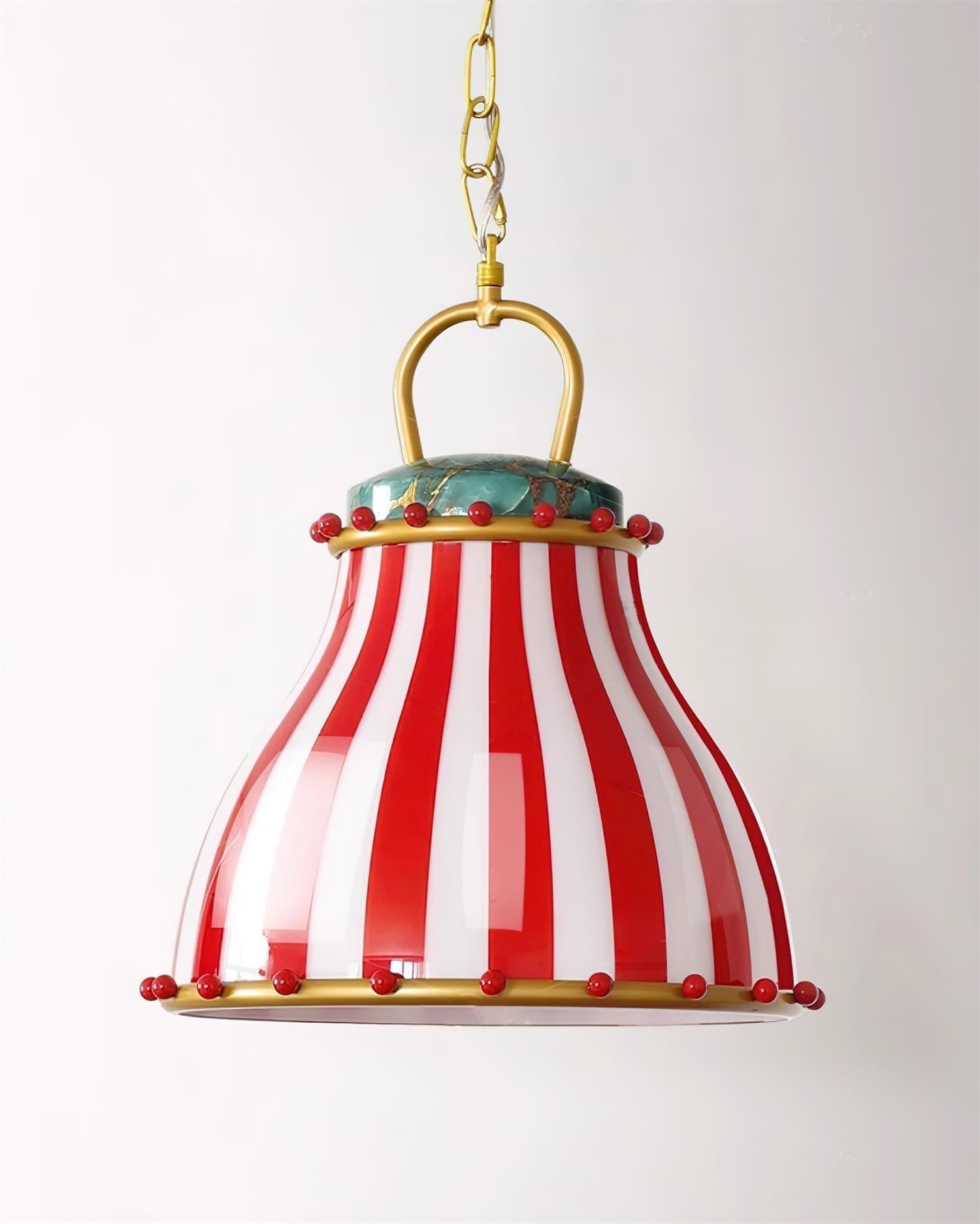 Red and white stripes Glass Pendant Lamp - Letslighting