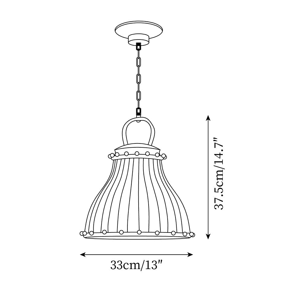 Red and white stripes Glass Pendant Lamp - Letslighting