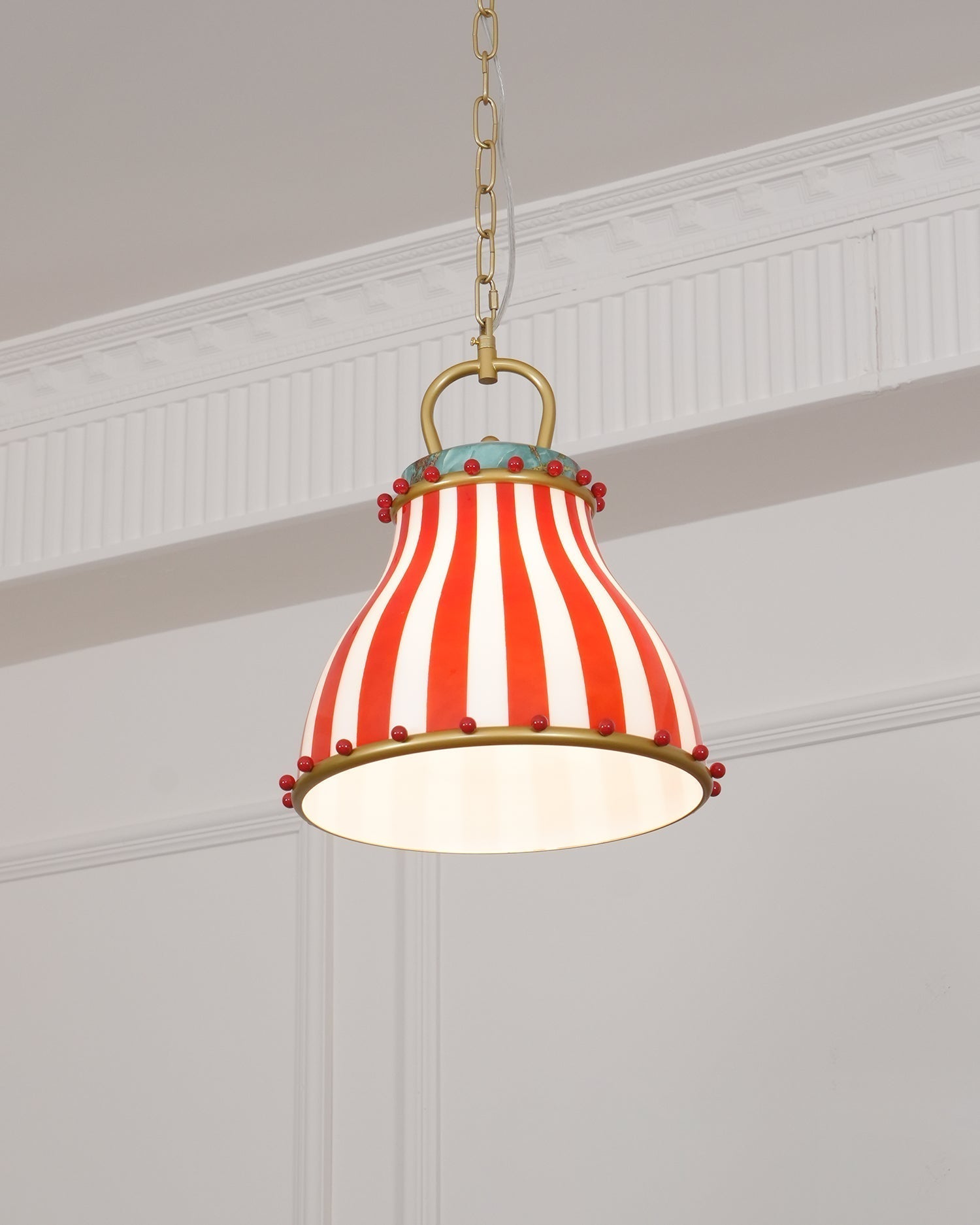Red and white stripes Glass Pendant Lamp - Letslighting