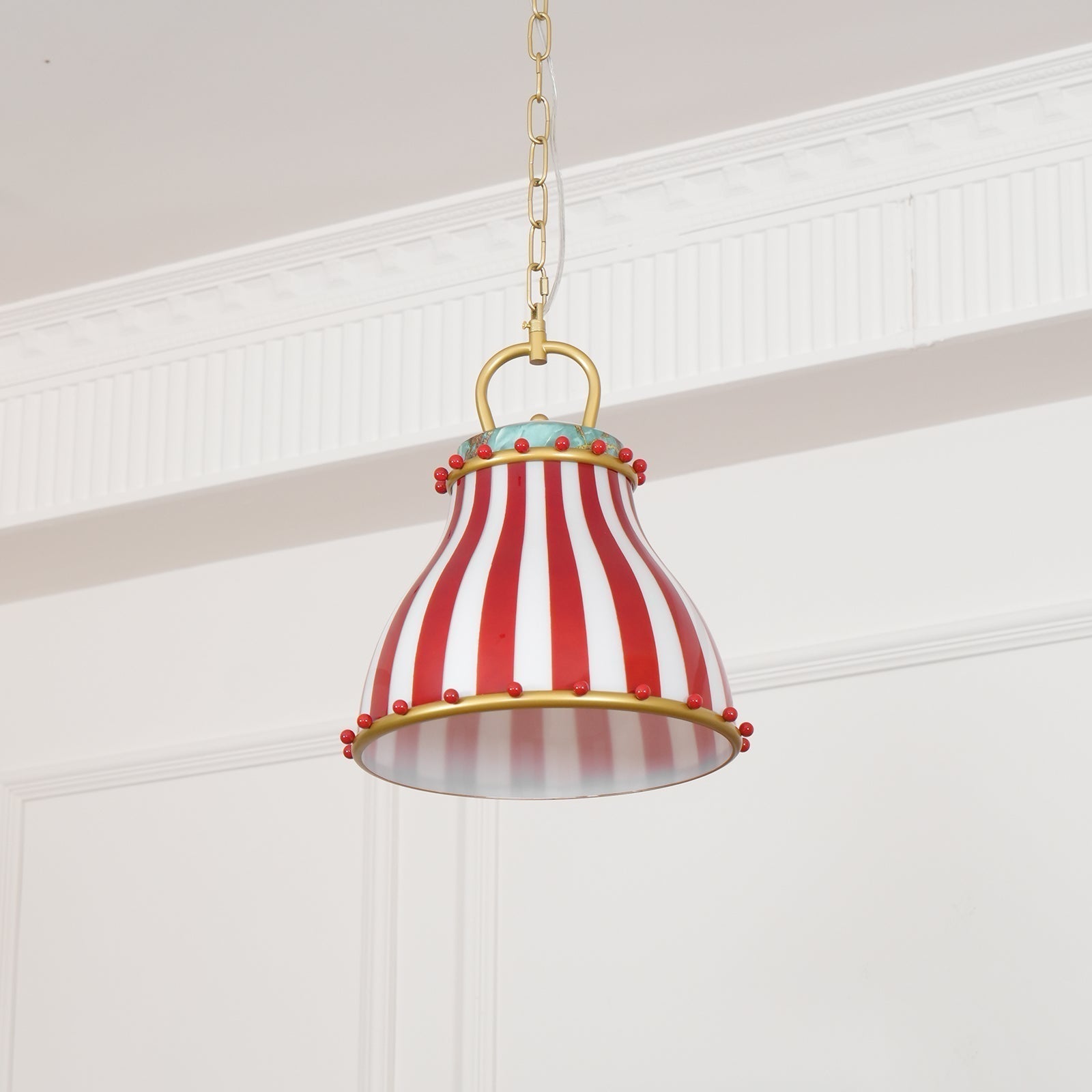 Red and white stripes Glass Pendant Lamp - Letslighting