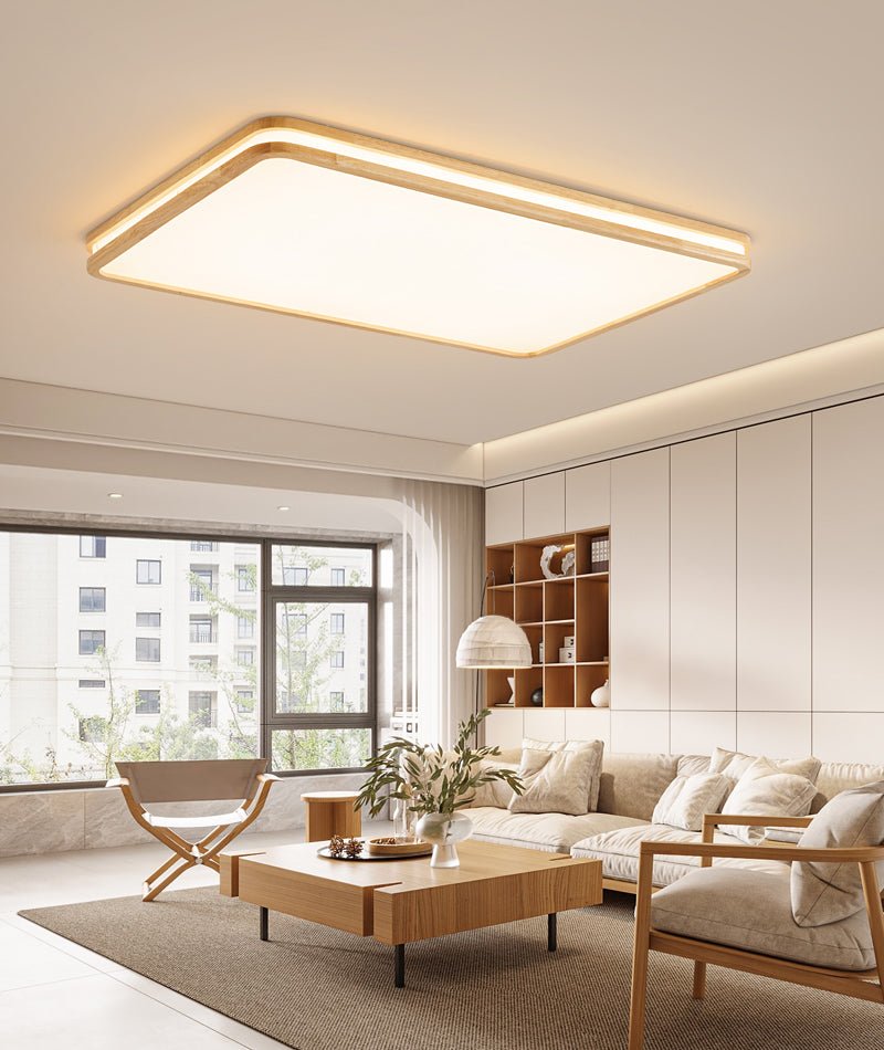 Nysilos Moderne minimalistische Deckenleuchte aus Holz-Letslighting