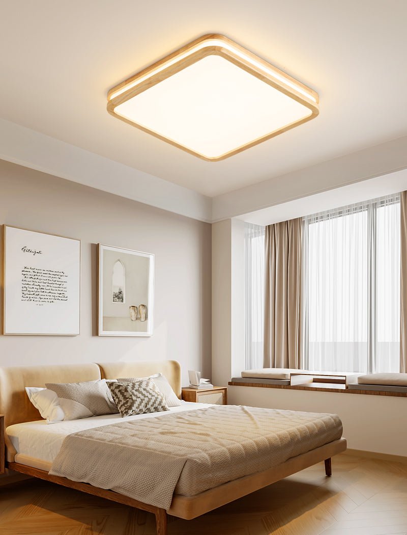 Nysilos Moderne minimalistische Deckenleuchte aus Holz-Letslighting